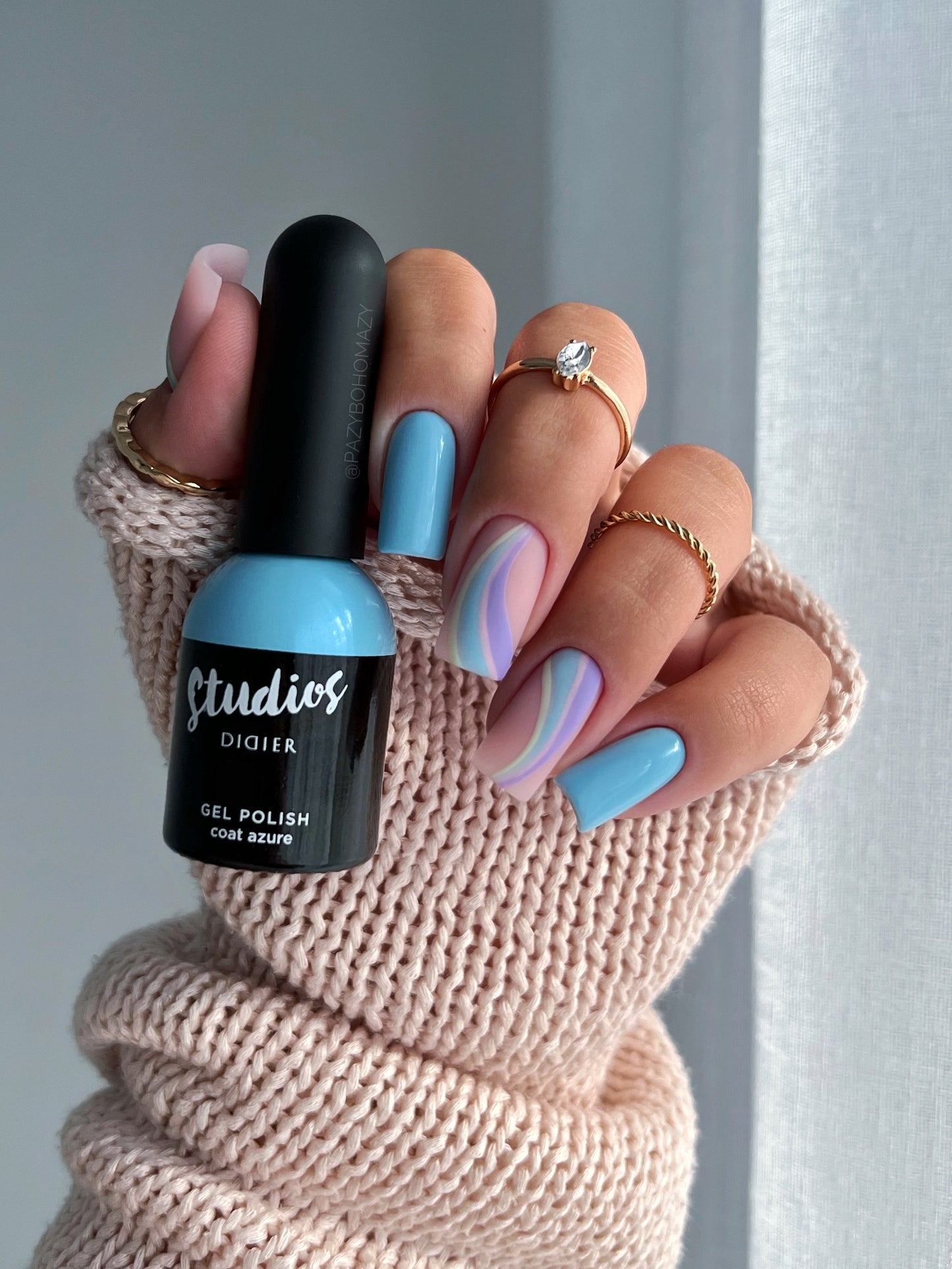 Lac semipermanent - Studios - Coat azure "Didier Lab", 8ml