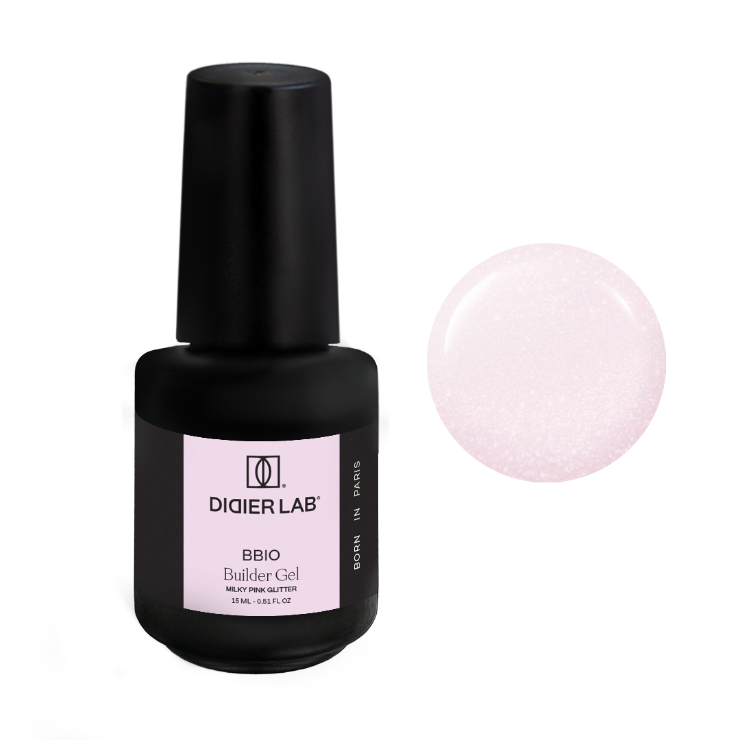 Gel Builder BBIO - Milky Pink Glitter, "Didier Lab", 15ml