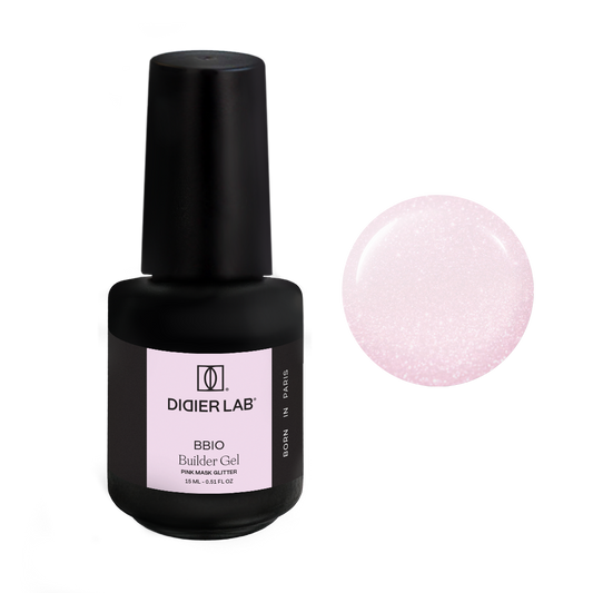 Gel Builder BBIO - Pink Mask Glitter, "Didier Lab", 15ml