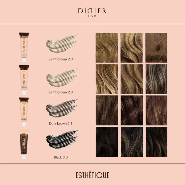 Vopsea pentru sprancene si gene - Maro deschis "Didier Lab" Esthétique, 15 ml