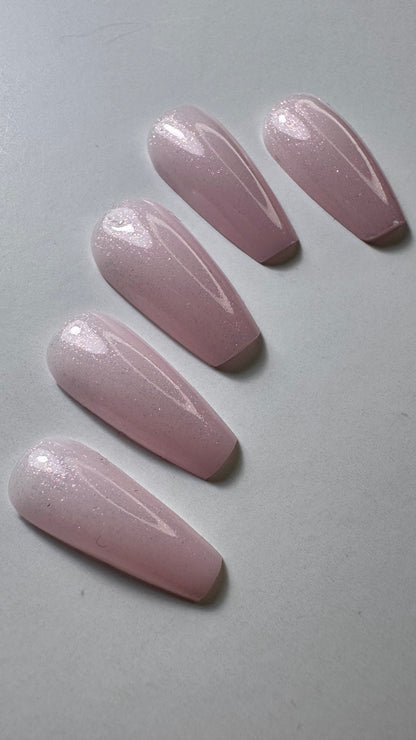 Top Coat Glitter No Wipe - Pink "Didier Lab", 10ml - fara HEMA si TPO
