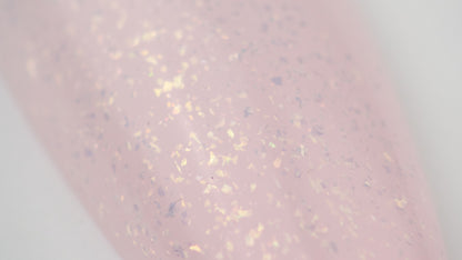Top Coat Glitter No Wipe - Gold "Didier Lab", 10ml - fara HEMA si TPO